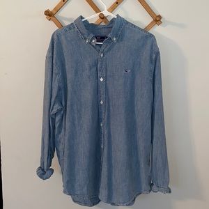 Vineyard Vines Blue Button Down Top